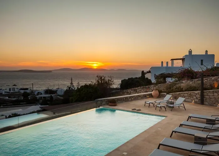 Newly Built Spectacular Sunset At St. John, Mykonos Agios Ioannis Diakoftis