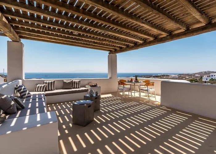 Newly Built Spectacular Sunset At St. John, Mykonos Villa Agios Ioannis Diakoftis